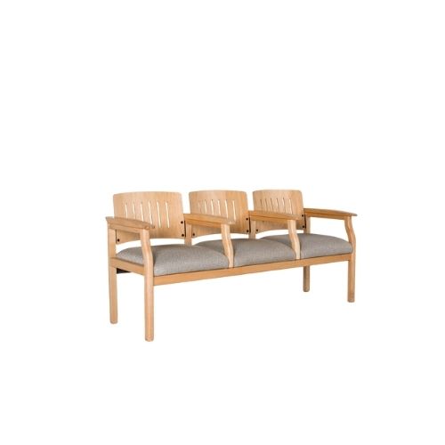 Natural Wood Tandem 3-Seater