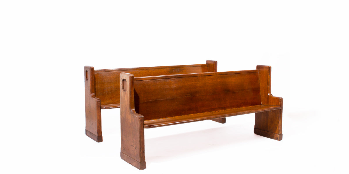 72"W Medium Oak Bench / Pew