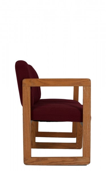 Burgundy Squared Arm Tandem 2- Seater