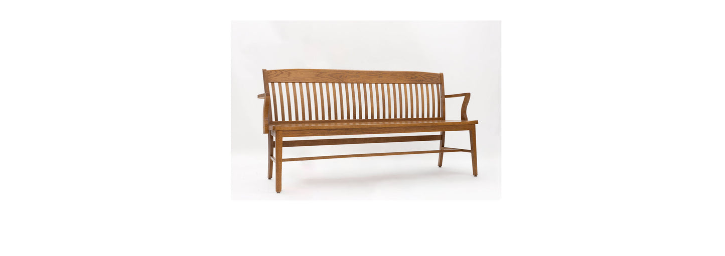 72" Oak Americana Bench