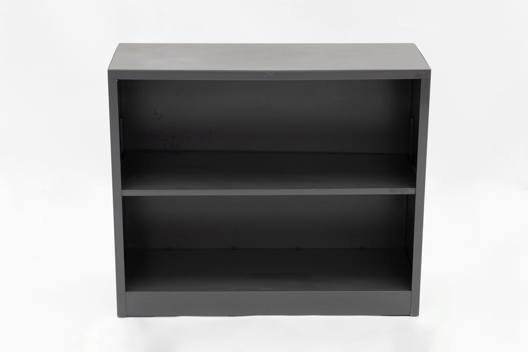 29"h Metal Bookcase- Charcoal