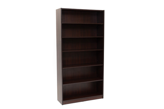 72"H Mahogany Laminate Bookcase