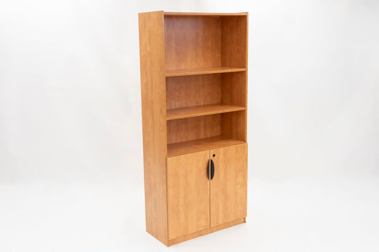 70"h Bookcase with Storage - Maple