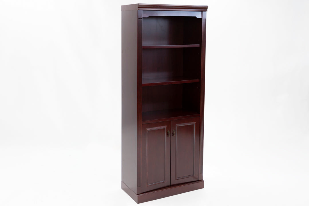 72"h Bookcase with Storage - Cherry