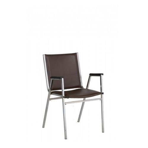 Brown Vinyl Stack Chair