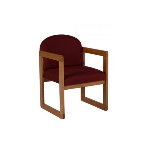 Burgundy Fabric Guest Chair
