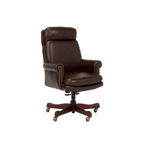 Brown Vinyl High Back Chair