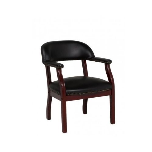 Black Vinyl Captain's Chair