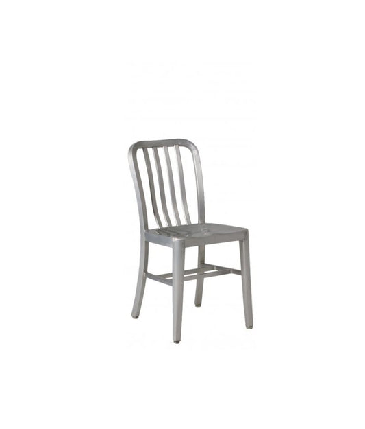 Brushed Aluminum Side Chair
