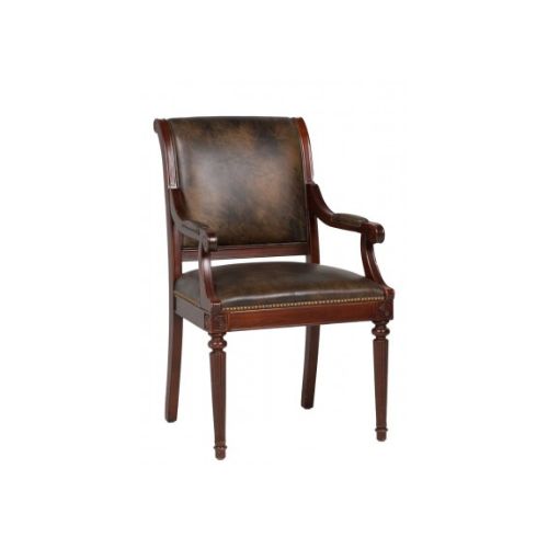 Marbled Leather Arm Chair