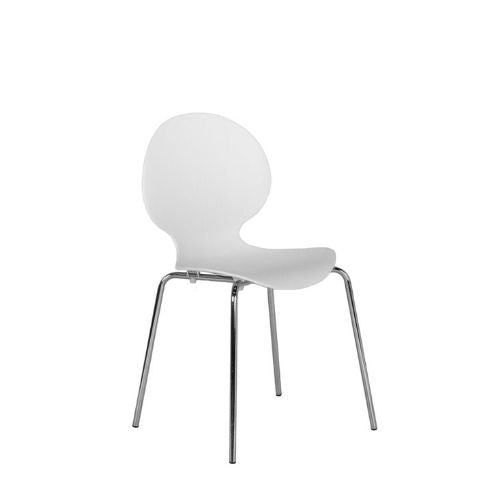 White Poly Shell Stack Chair – Arenson Props