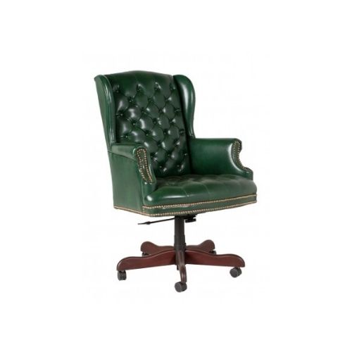 Green Vinyl High Back Chair