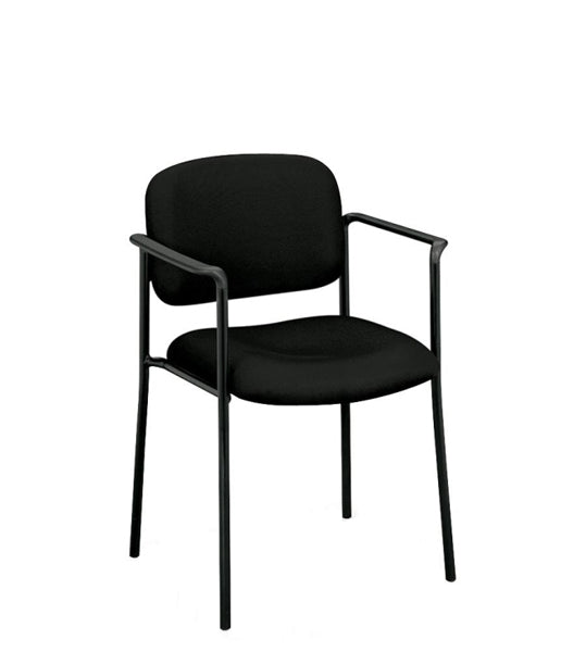 Black Fabric Stack Chair