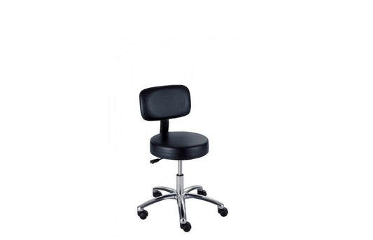 Black Vinyl Armless Stool