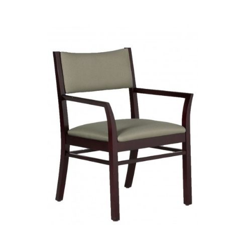 Mahogany Chair w/ Sage Green Fabric