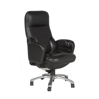 High Back Executive Chair- Black Leather