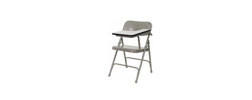 Left Handed Folding Tablet Chair- Grey