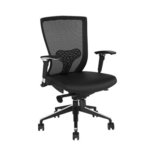 Mesh Back Task Chair- Leather Seat
