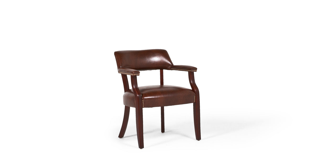 Brown Vinyl Captain's Chair