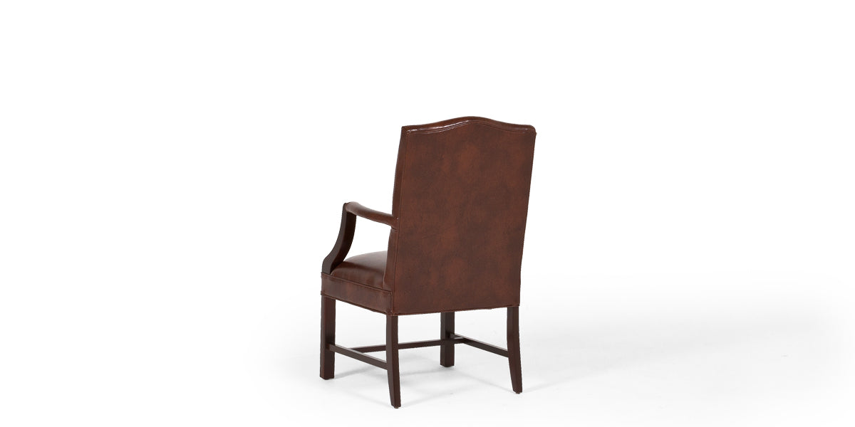 Brown Leather Martha Washington Chair