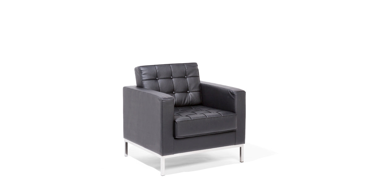 Black Leather Loft Club Chair