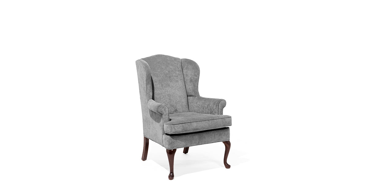 Grey Wingback Chair