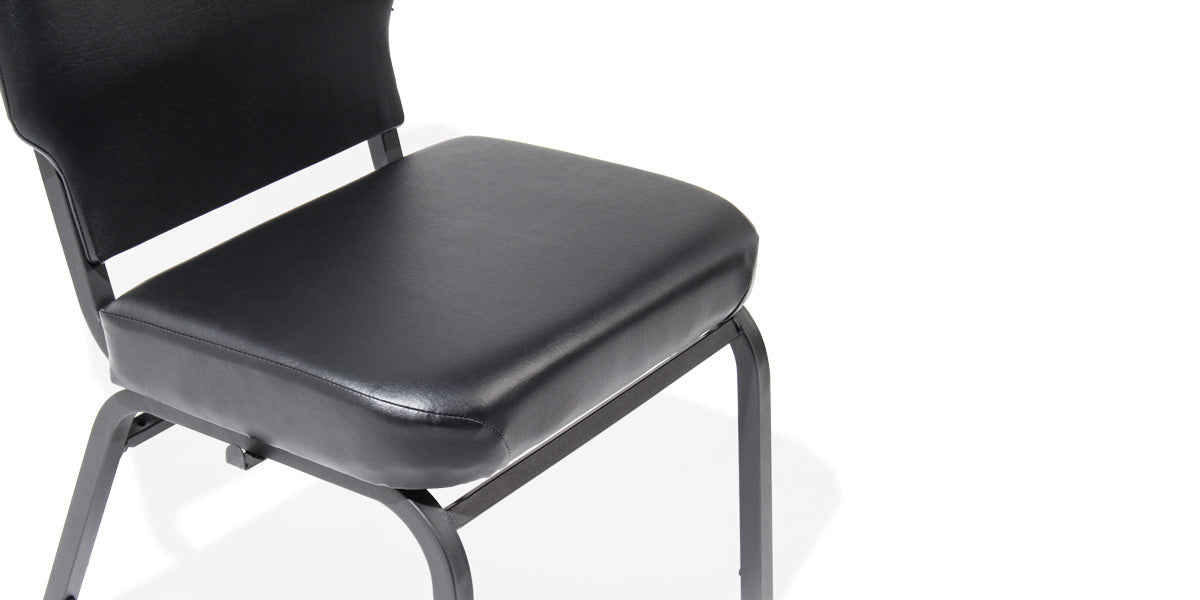 Black Vinyl Side Chair