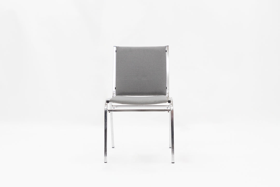 Grey Fabric Stack Chair - Armless