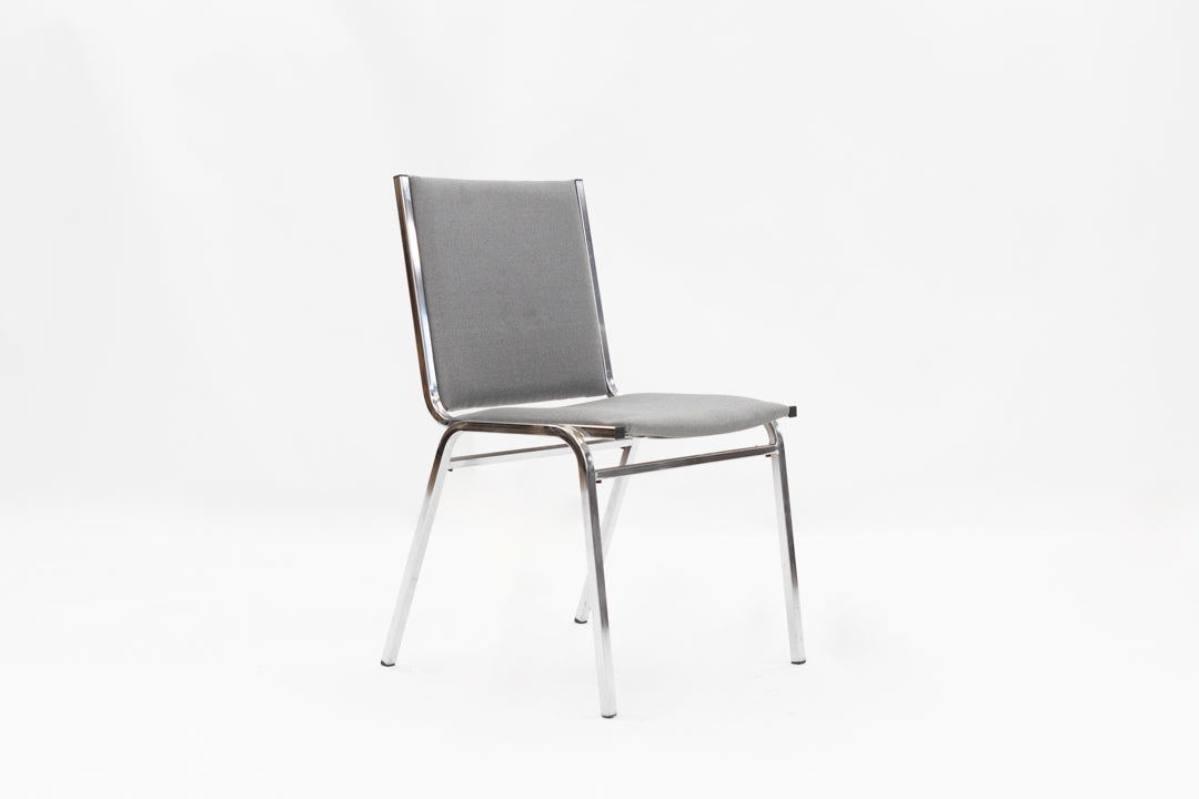 Grey Fabric Stack Chair - Armless