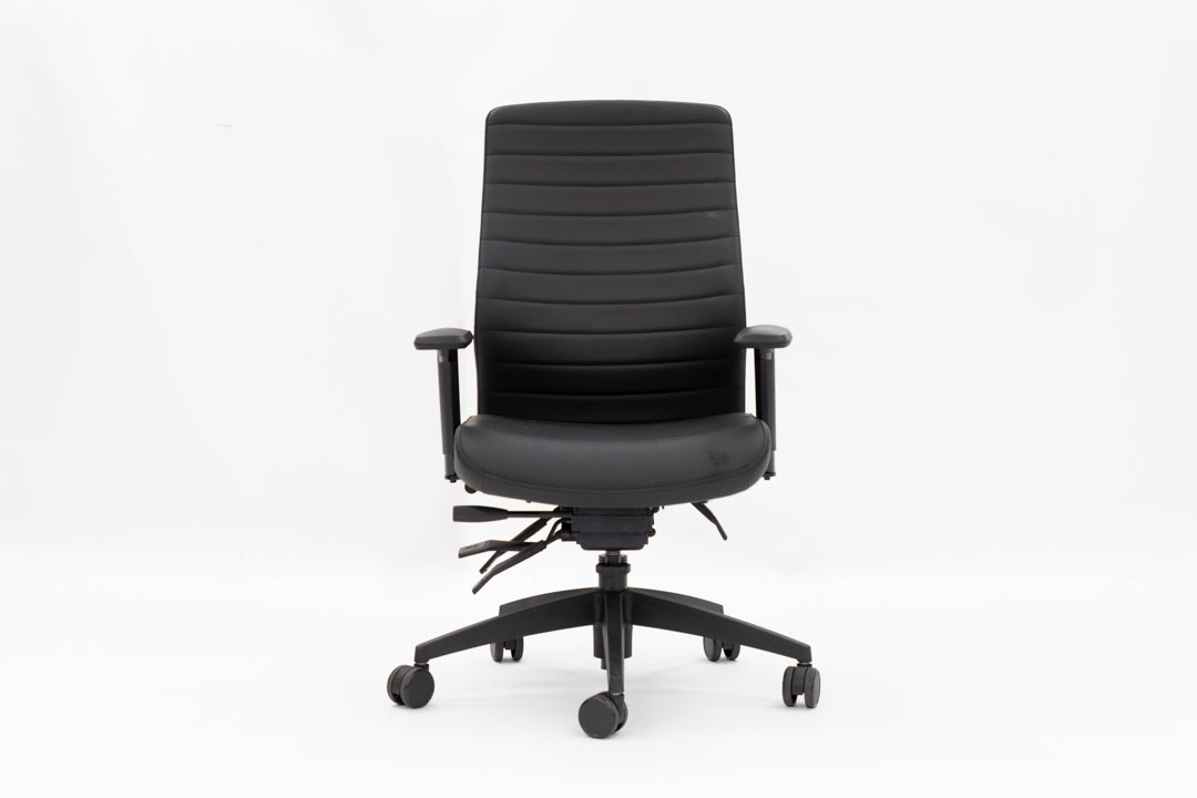 High Back Swivel Chair - Black Vinyl