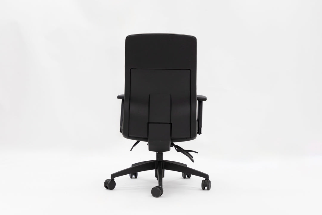 High Back Swivel Chair - Black Vinyl