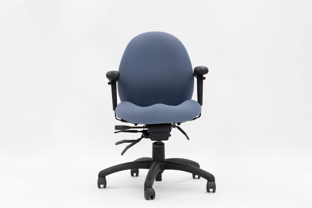 Low Back Task Chair - Blue Fabric