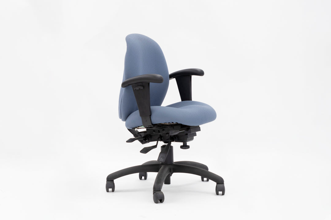 Low Back Task Chair - Blue Fabric