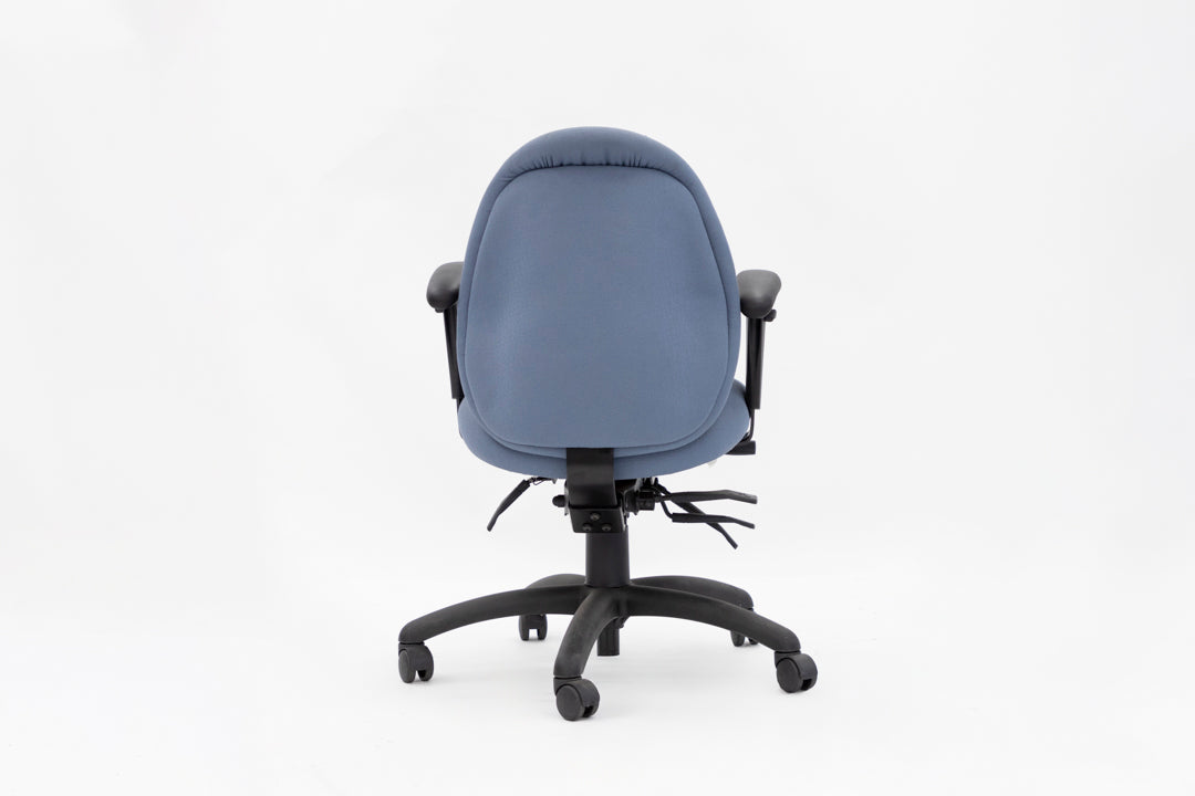 Low Back Task Chair - Blue Fabric