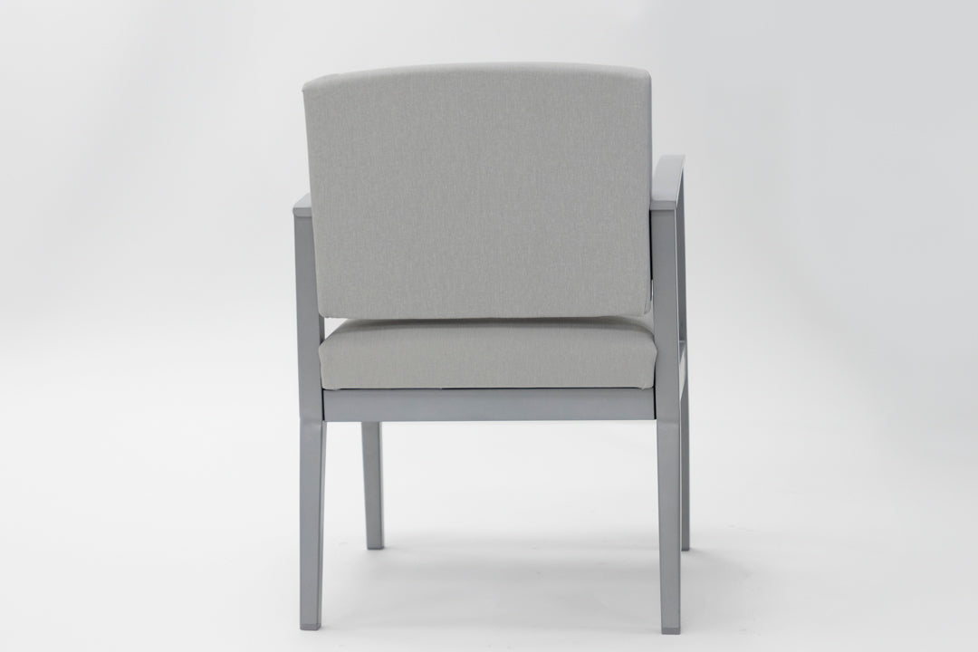 Grey Vinyl Guest Chair