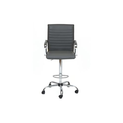 Grey Vinyl Drafting Chair