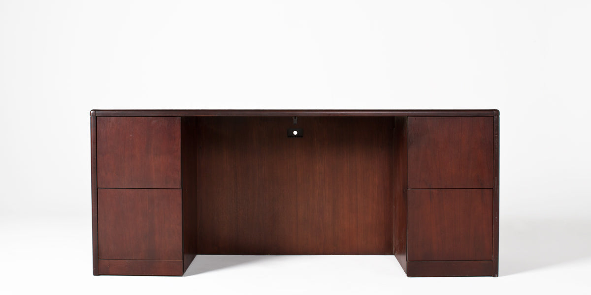 72" Mahogany  Kneehole Credenza