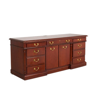 72" Cherry 9 Drawer Credenza