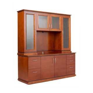 Hutch with Glass Doors - Cherry
