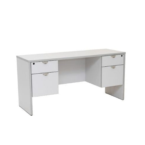 60" Light Grey Kneehole Credenza