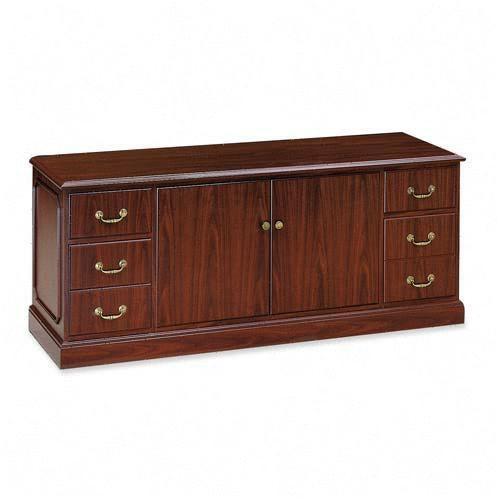 72" Mahogany 6 Drawer Credenza