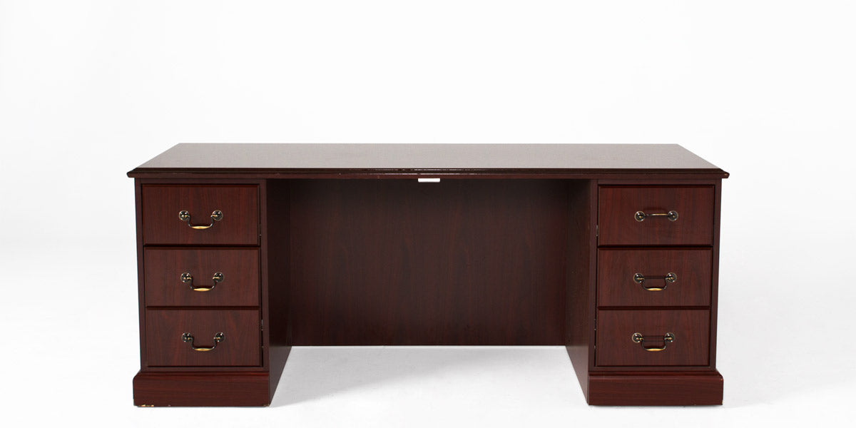 72" Kneehole Credenza with Drawers