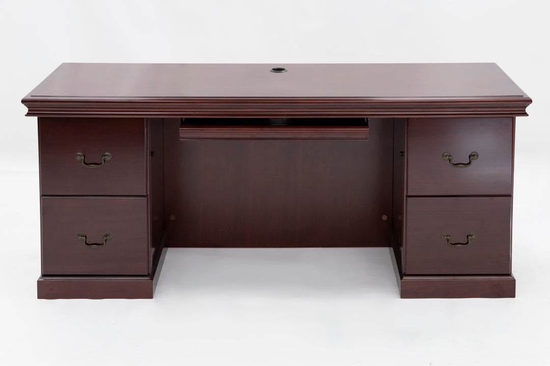 72" Kneehole Credenza - Cherry