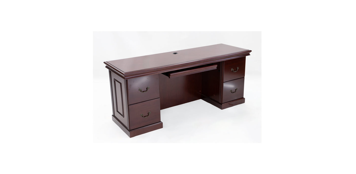 72" Kneehole Credenza - Cherry