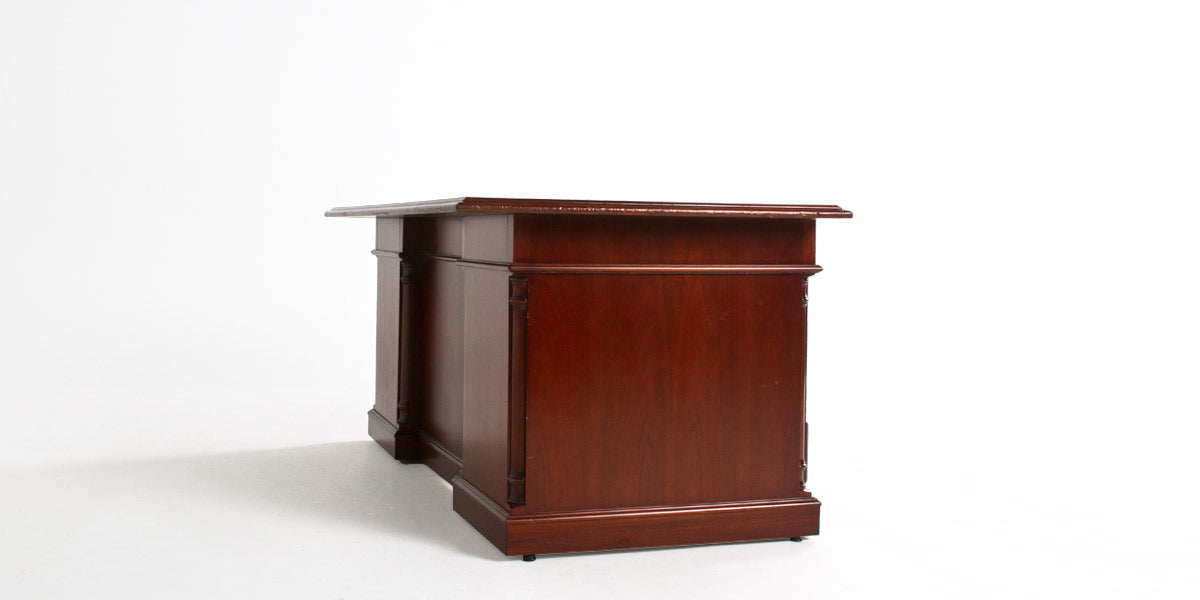 72" Medium Cherry Double Pedestal Desk