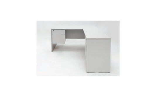 Light Grey L-Shaped Desk