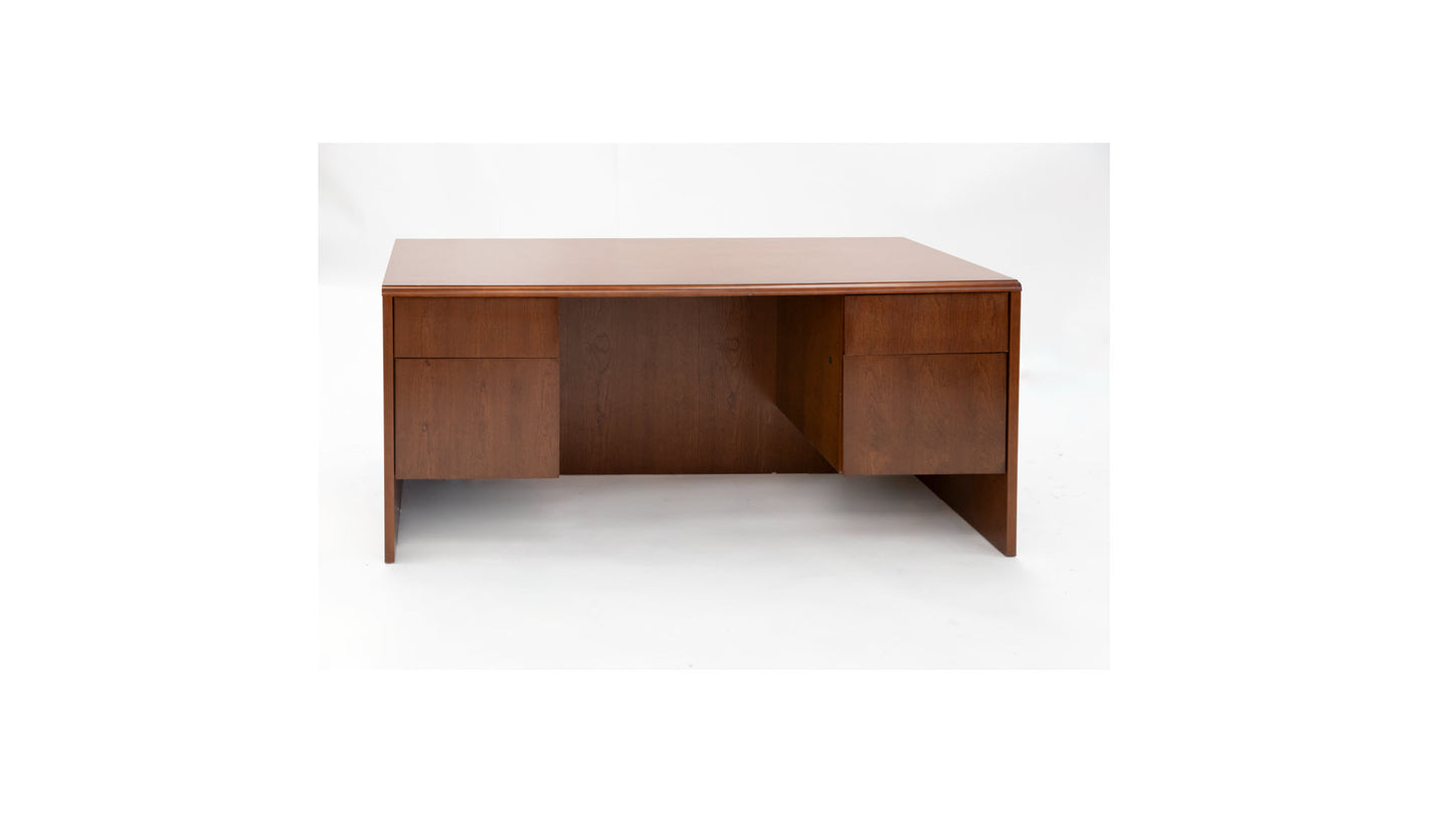 66" Double Ped Desk - Cherry