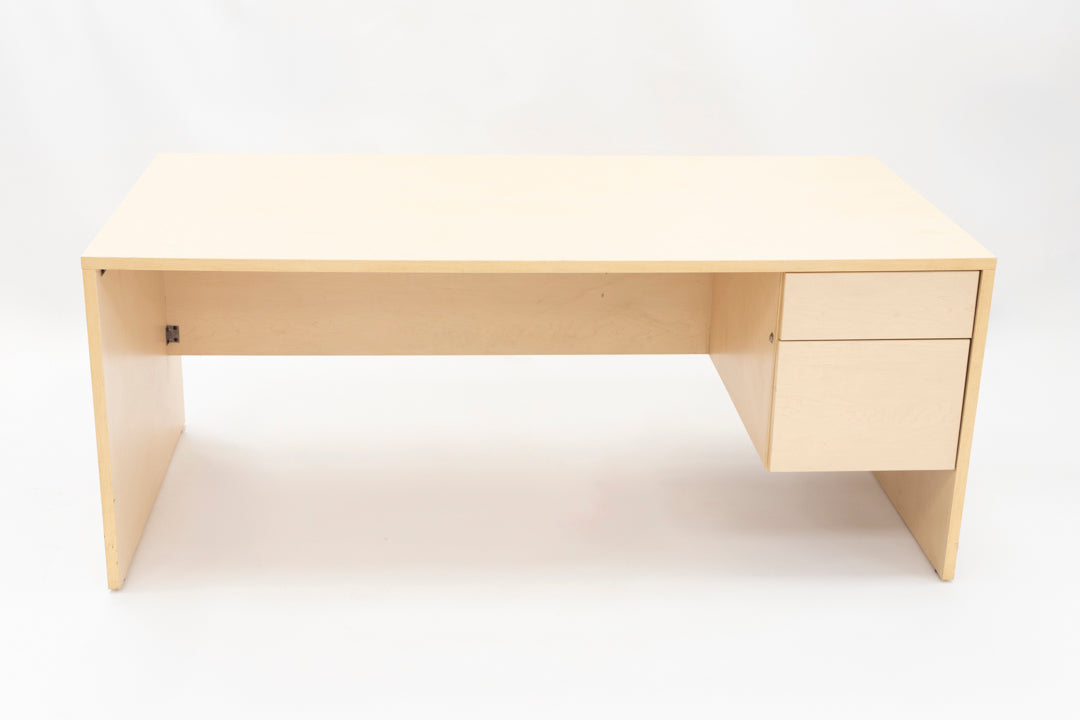 72" Single Ped Desk - Maple