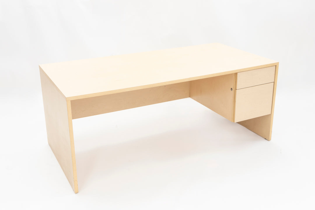 72" Single Ped Desk - Maple