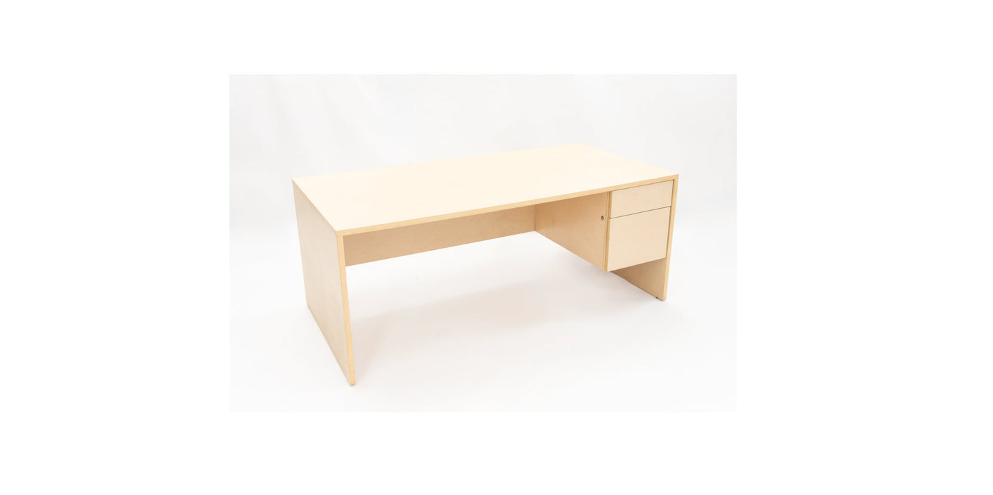 72" Single Ped Desk - Maple